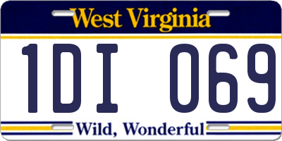 WV license plate 1DI069