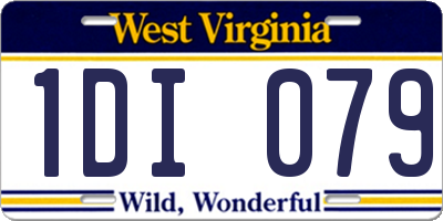 WV license plate 1DI079
