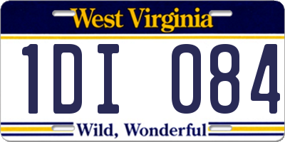 WV license plate 1DI084