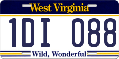 WV license plate 1DI088