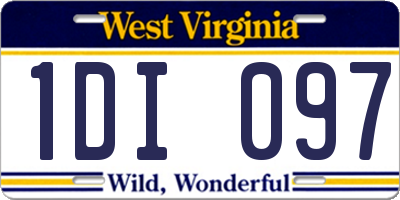 WV license plate 1DI097