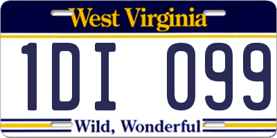 WV license plate 1DI099