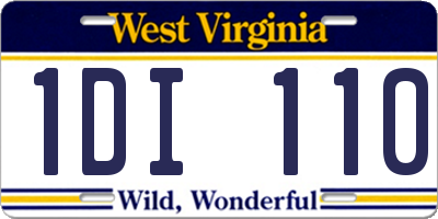 WV license plate 1DI110