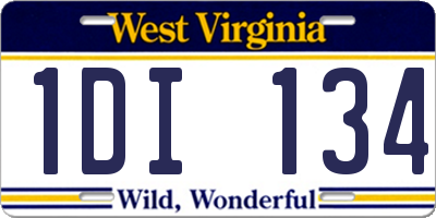 WV license plate 1DI134