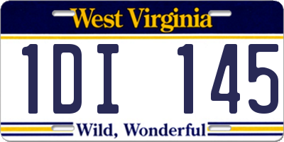 WV license plate 1DI145