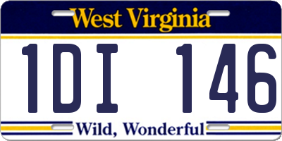 WV license plate 1DI146