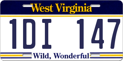 WV license plate 1DI147