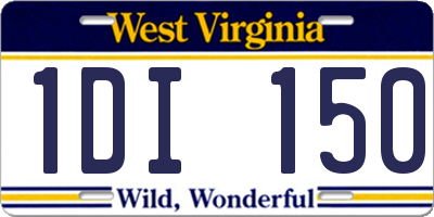 WV license plate 1DI150