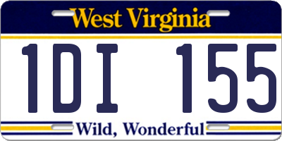 WV license plate 1DI155