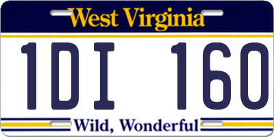 WV license plate 1DI160
