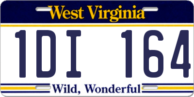 WV license plate 1DI164