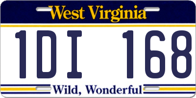 WV license plate 1DI168
