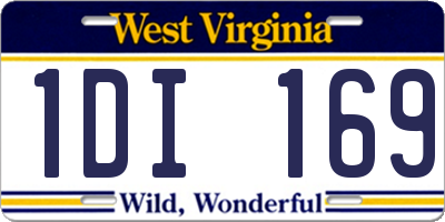 WV license plate 1DI169