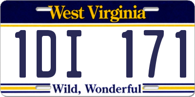 WV license plate 1DI171