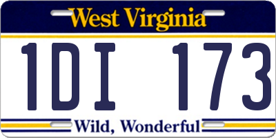 WV license plate 1DI173