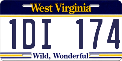 WV license plate 1DI174