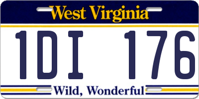 WV license plate 1DI176