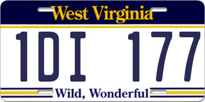 WV license plate 1DI177