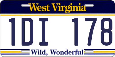 WV license plate 1DI178