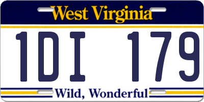 WV license plate 1DI179