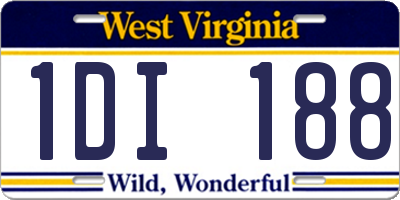 WV license plate 1DI188