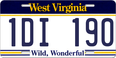 WV license plate 1DI190