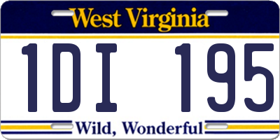 WV license plate 1DI195