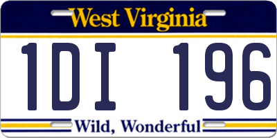 WV license plate 1DI196