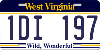 WV license plate 1DI197