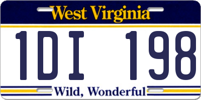 WV license plate 1DI198
