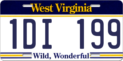 WV license plate 1DI199