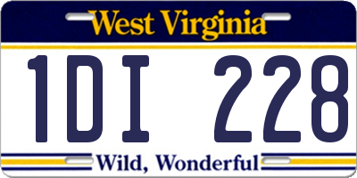 WV license plate 1DI228