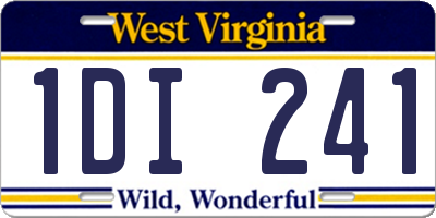WV license plate 1DI241