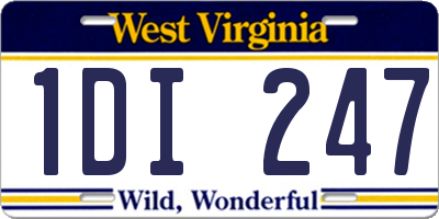 WV license plate 1DI247
