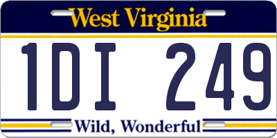 WV license plate 1DI249