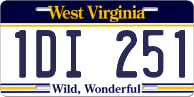 WV license plate 1DI251