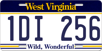 WV license plate 1DI256