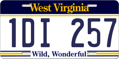 WV license plate 1DI257