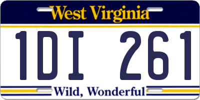 WV license plate 1DI261