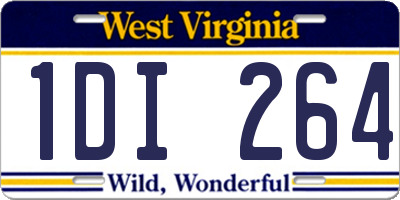 WV license plate 1DI264