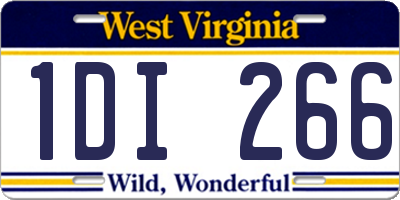 WV license plate 1DI266