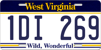 WV license plate 1DI269