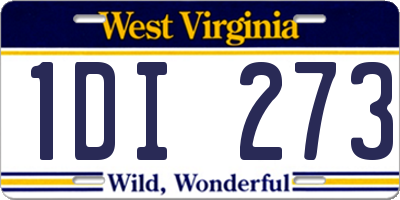 WV license plate 1DI273