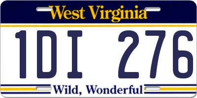 WV license plate 1DI276