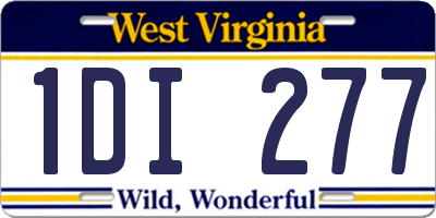WV license plate 1DI277