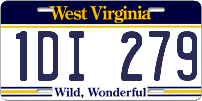 WV license plate 1DI279