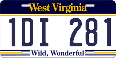 WV license plate 1DI281