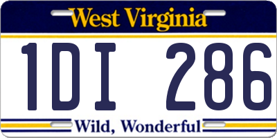 WV license plate 1DI286