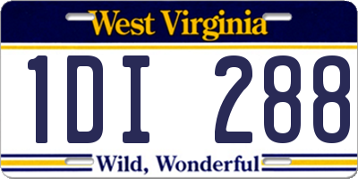 WV license plate 1DI288