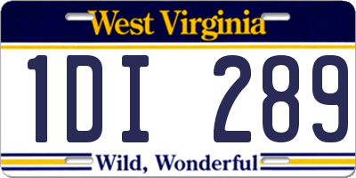 WV license plate 1DI289